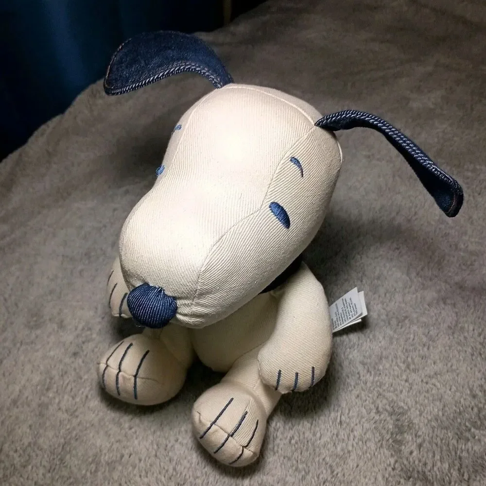 American Eagle Limited Edition Denim Snoopy Peanuts 8” Plush Stuffed Animal Rare